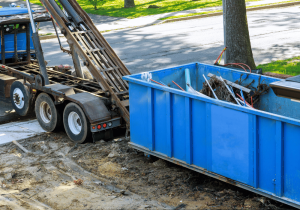 Diamond Disposal - Truck placing dumpster - Dumpster Rental Blog
